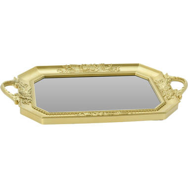 Excellent Houseware Dienblad/kaarsplateau - met spiegelbodem - goud product