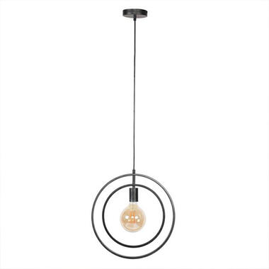 Hanglamp industrieel Otan 1-lichts open zwart - Metaal - Zwart product