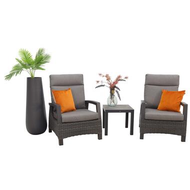 VDG Darwin verstelbare loungestoelen + Atlanta bijzettafel - antraciet product