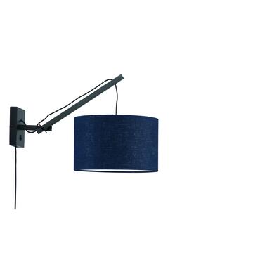 Wandlamp Andes - Bamboe Zwart/Blauw - 50x32x45cm product