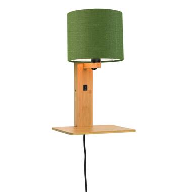 Wandlamp Andes - Bamboe/Groen - 19x24x36cm product