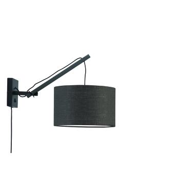 Wandlamp Andes - Bamboe Zwart/Donkergrijs - 50x32x45cm product