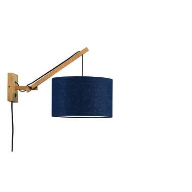 Wandlamp Andes - Bamboe/Blauw - 50x32x45cm product