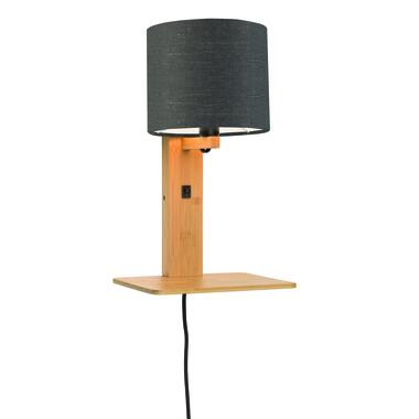 Wandlamp Andes - Bamboe/Donkergrijs - 19x24x36cm product