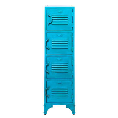 Rootsmann Lockerkast Blauw - Locker met 4 deuren - Metaal product