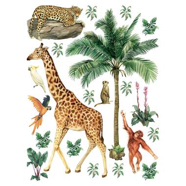 Sanders & Sanders muursticker - jungle dieren - jungle groen - 85 x 65 cm product