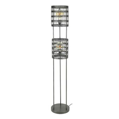 Industriële vloerlamp Mori 2-lichts zwart - 166x30x166 cm - Nikkel - Zwart product