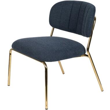 Puur - Viken fauteuil donkerblauw/goud product