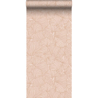 ESTAhome behang - ginkgo bladeren - terracotta roze - 0.53 x 10.05 m - 139489 product