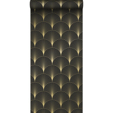 ESTAhome behang - art deco motief - zwart en goud - 0,53 x 10,05 m - 139457 product