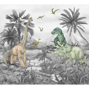 Sanders & Sanders fotobehang - dinosaurussen - grijs - 3 x 2,7 m - 601184 product