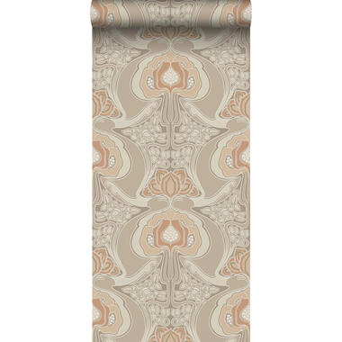 ESTAhome behang - vintage bloemen in art nouveau stijl - beige - 0.53 x 10.05 m product