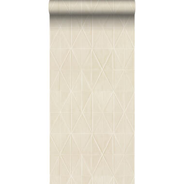 Origin Wallcoverings eco-texture vliesbehang - origami motief - zand beige product