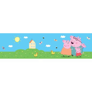 Sanders & Sanders zelfklevende behangrand - Peppa Pig - groen, blauw en roze product