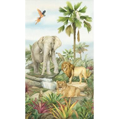 Sanders & Sanders fotobehang - jungle dieren - groen - 1,5 x 2,7 m - 601226 product