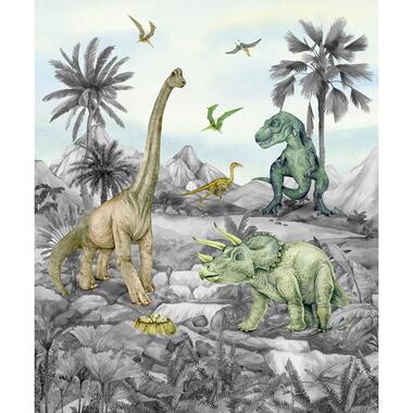 Sanders & Sanders fotobehang - dinosaurussen - grijs - 2,25 x 2,7 m - 601202 product