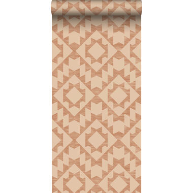 ESTAhome behang - Marrakech aztec tapijt - terracotta - 53 cm x 10,05 m - 139551 product