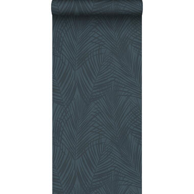 ESTAhome behang - palmbladeren - donkerblauw - 0.53 x 10.05 m - 139433 product