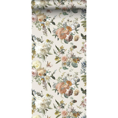 ESTAhome behang - vintage bloemen - beige - 53 cm x 10,05 m - 139544 product