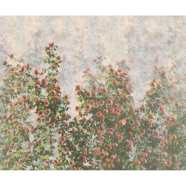 Komar fotobehang - Wall Roses - groen en roze - 300 x 250 cm - 611209 product