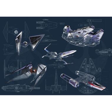 Komar fotobehang - Star Wars Blueprint Dark - donkerblauw - 400 x 280 cm product