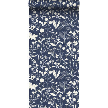 ESTAhome behang - veldbloemen - donkerblauw - 50 x 900 cm - 139441 product