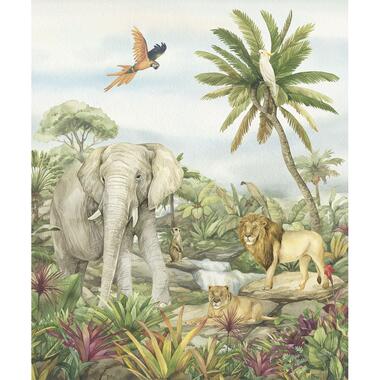 Sanders & Sanders fotobehang - jungle dieren - groen - 2.25 x 2.7 m - 601205 product