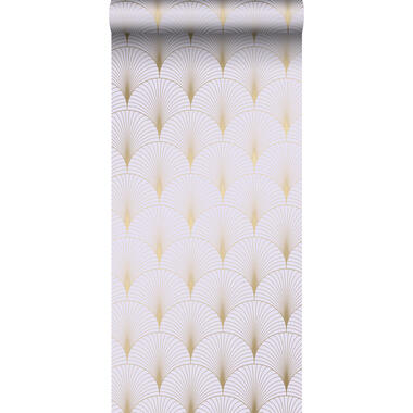 ESTAhome behang - art deco motief - lila paars en goud - 0,53 x 10,05 m - 139576 product