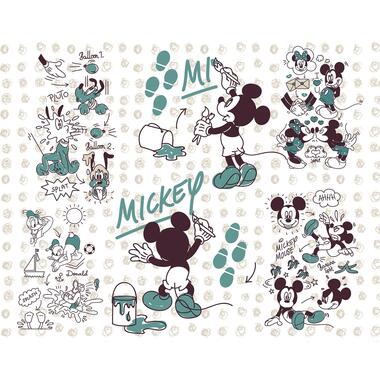 Komar fotobehang - Mickey Mouse - mintgroen en zandkleurig - 250 x 280 cm product