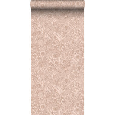 ESTAhome behang - bloemtekeningen - terracotta roze - 53 cm x 10,05 m - 139548 product