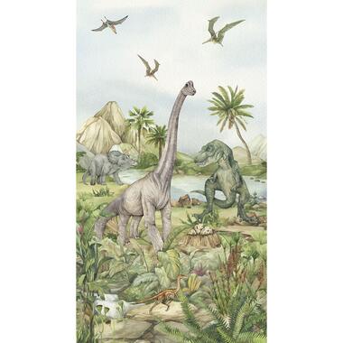 Sanders & Sanders fotobehang - dinosaurussen - grijs - 1,5 x 2,7 m - 601223 product