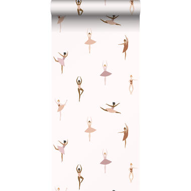 ESTAhome behang - ballerina's - terracotta en lila roze - 53 cm x 10,05 m product