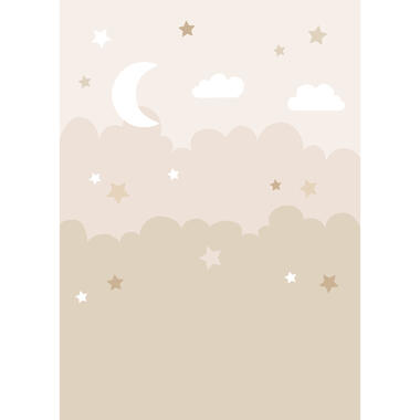 ESTAhome fotobehang - wolken en sterren - beige - 200 x 279 cm - 159247 product