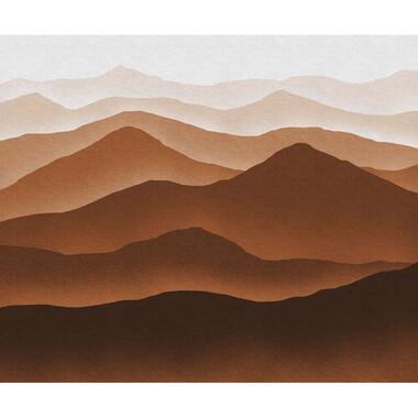 Komar fotobehang - Macchiato Mountains - terracotta bruin - 300 x 250 cm product