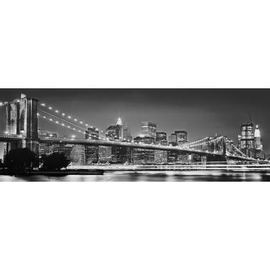 Komar fotobehang - Brooklyn Bridge - zwart wit - 368 x 127 cm - 611065 product