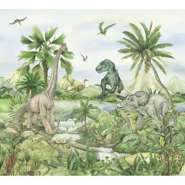 Sanders & Sanders fotobehang - dinosaurussen - groen - 3 x 2,7 m - 601185 product