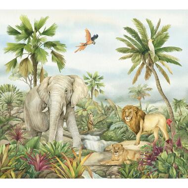 Sanders & Sanders fotobehang - jungle dieren - groen - 3 x 2,7 m - 601187 product