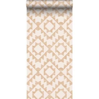 ESTAhome behang - Marrakech aztec tapijt - beige - 53 cm x 10,05 m - 139550 product