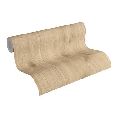 A.S. Création behang - houtlook - bruin en beige - 53 cm x 10,05 m - AS-300434 product