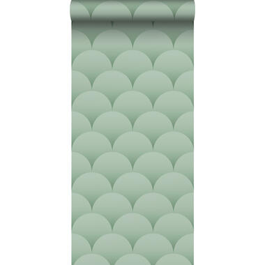 ESTAhome behang - art deco motief - vergrijsd groen - 50 x 900 cm - 139466 product