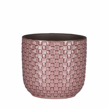 Mica Decorations Plantenpot - keramiek - roze - 12 x 11 cm product