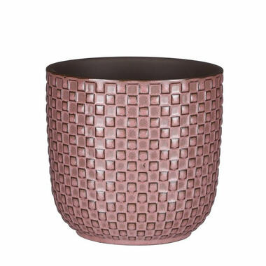 Mica Decorations Plantenpot - keramiek - roze - 13 x H13 cm product