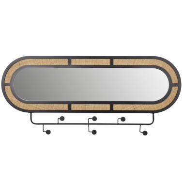 Aida spiegel/kapstok ovaal - Rotan - Bruin product