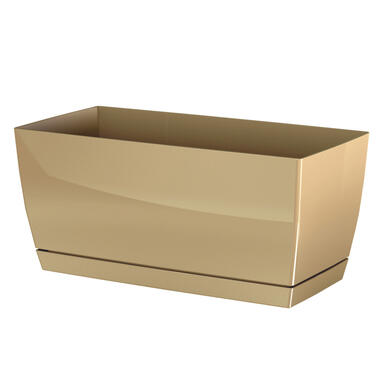 Prosperplast plantenpot - kunststof - mat goud - 24 x 12 x 11 cm product