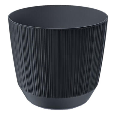 Prosperplast Plantenpot - stripe - antraciet grijs - D20xH17 cm product