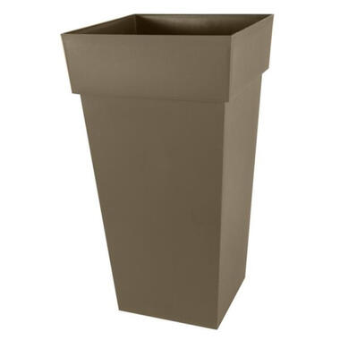 EDA Plantenpot/bloempot - kunststof - taupe - L43 x B43 x H80 cm - 98L product