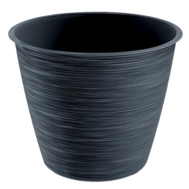 Prosperplast plantenpot/bloempot - kunststof - antraciet - D20 x H17 cm product