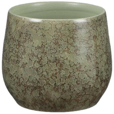 Mica Decorations Plantenpot - Terracotta - groen - 19 x 17 cm product