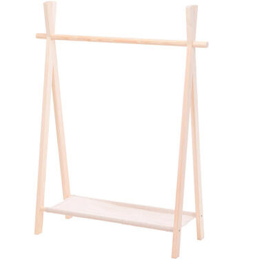 H&S Kledingrek - voor kinderen - hout - 80 x 100 cm - kapstok product