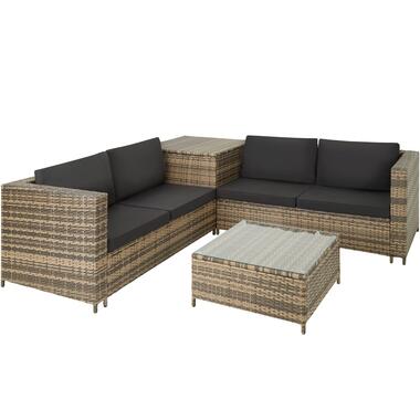 tectake wicker loungeset loungemeubel - natuur- tuinmeubel product